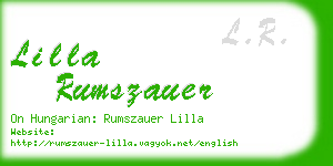 lilla rumszauer business card